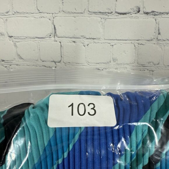 Catherines Boho Pleated Tunic Women Plus 3X Beaded Artsy Embellished Abstract - Picture 10 of 10